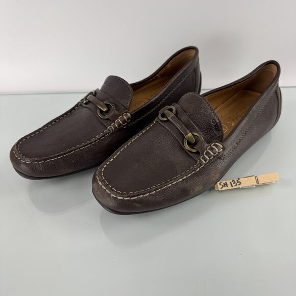 GEOX Respira Men\'s Slip-on Horsebit Driving Brown Leather Loafer size 12 US main image 7
